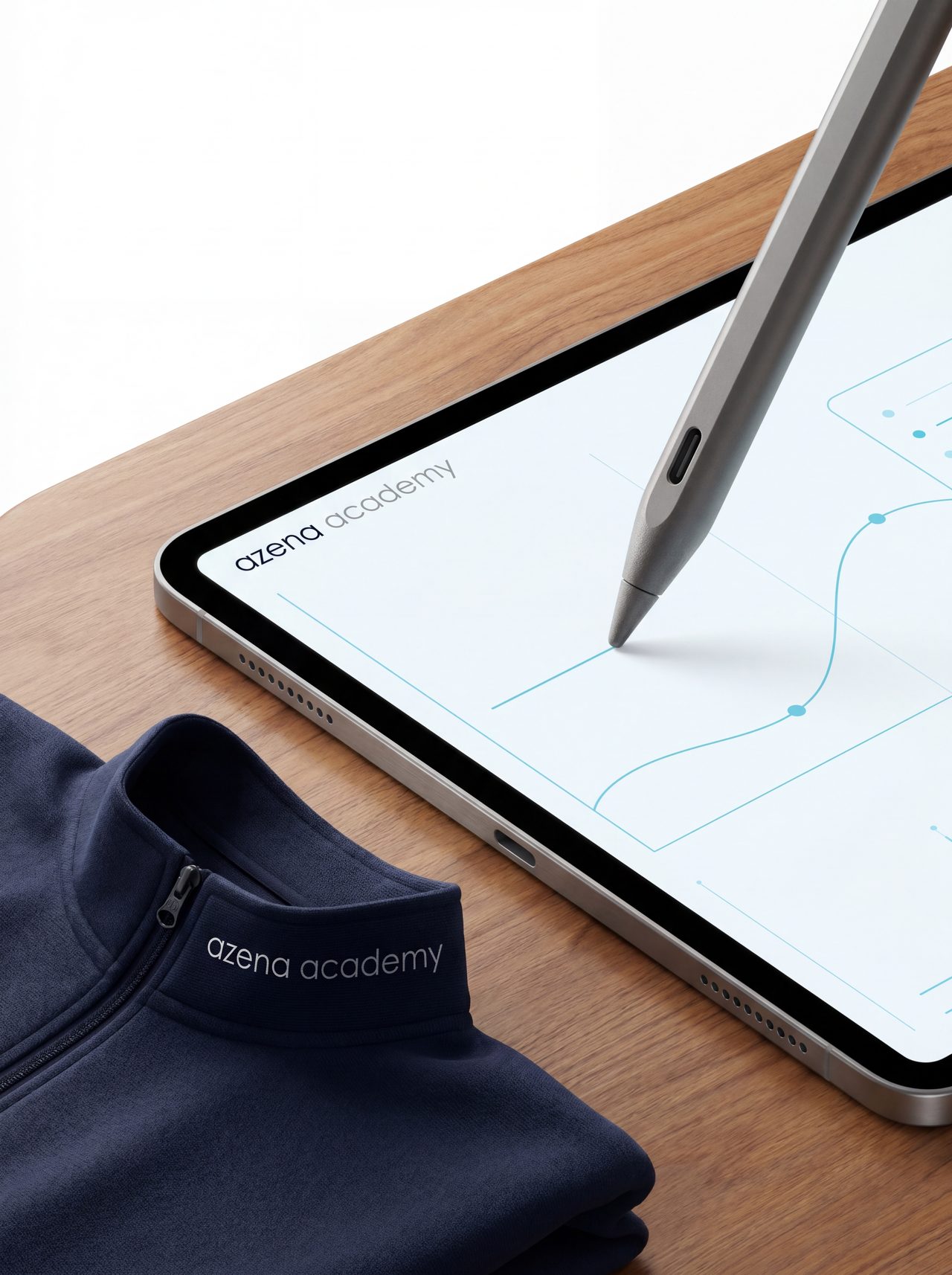 iPad mit Roadmap-Visualisierung auf Konferenz-Tisch