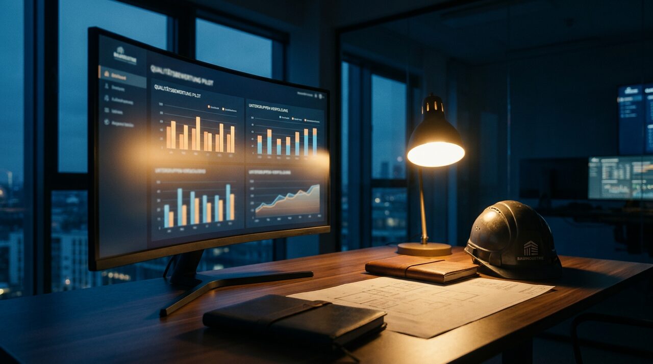Pilot-Cockpit 60 Millionen Euro DACH-Bauindustrie Eval-Set-Discipline mit 240 Queries Promptfoo Klassifikations-Accuracy von 81 Komma 3 auf 94 Komma 1 Prozent Faithfulness-Score 0 Komma 89 Schema-Adherence JSON 99 Komma 2 Prozent Eval-Run-Cost 34 Euro pro Monat Subgroup Bayrisch Schwaebisch 71 Prozent Fine-Tune-Hebel